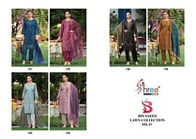 SHREE FABS READYMADE BIN SAEED LAWN COLLECTION VOL 21 with open images