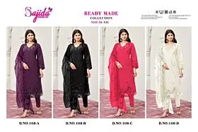 SAJIDA READYMADE COLLECTION DNO 108 ABCD