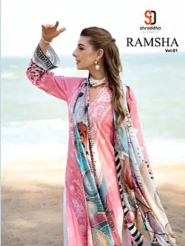 SHRADDHA DESIGNER RAMSHA VOL 1 chiffon dupatta