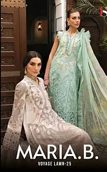 DEEPSY SUITS MARIA B VOYAGE LAWN 25 CHIFFON DUPATTA with open images