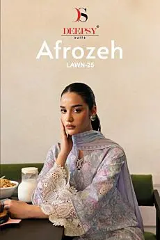 DEEPSY SUITS AFROZEH CHIKANKARI 25 CHIFFON DUPATTA WITH OPEN IMAGES