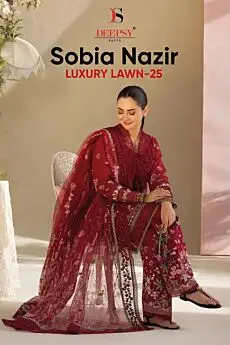 DEEPSY SUITS SOBIA NAZIR LUXURY LAWN 25 with open images