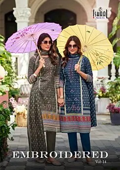 ISHAAL Embroidered lawn vol 14