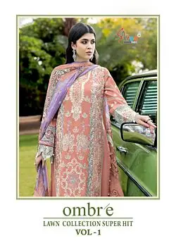 SHREE FABS OMBRE LAWN COLLECTION SUPERHIT VOL 1 COTTON DUPATTA