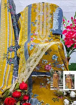  DEEPSY SUITS JADE Flora 25 Rayon Collection   cotton dupatta
