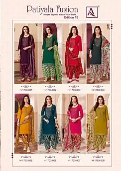 Alok Suits PATIYALA FUSION 18