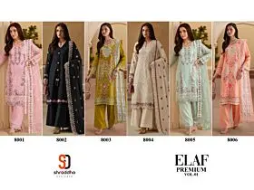 SHRADDHA DESIGNER ELAF PREMIUM VOL 1 WITH OPEN IMAGES