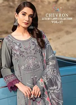 SHREE FABS CHEVRON LUXURY LAWN COLLECTION VOL 17 Cotton Dupatta