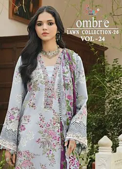 SHREE FABS OMBRE LAWM COLLECTION 26 VOL 24 COTTON DUPATTA