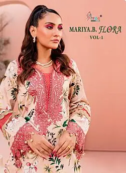 SHREE FABS MARIA B FLORA Cotton Dupatta