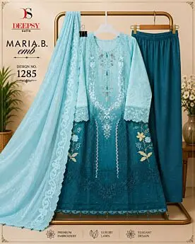 DEEPSY SUITS MARIA B EMBROIDERED DNO 1285 READYMADE WITH OPEN IMAGES