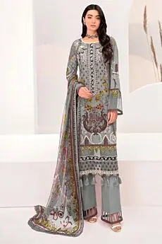 Deepsy Cheveron Lawn 22 Vol 2 Chiffon Dupatta with Open Image