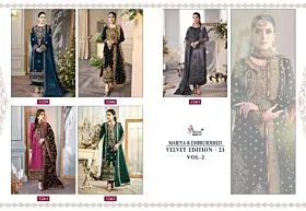 Shree fabs MARIA B EMBROIDERED VELVET COLLECTION 23 vol 2 with open images