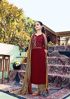 Mariyum Arts Gunjan Stitched