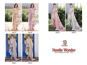 SHRADDHA DESIGNER NEEDLE WONDER VOL 3 CHIFFON DUPATTA WITH OPEN IMAGES