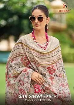 DEEPSY SUITS BIN SAEED MINI 2 CHIFFON DUPATTA WITH OPEN IMAGES