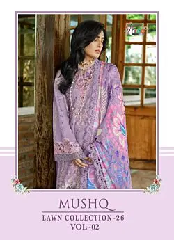 SHREE FABS MUSHQ LAWN COLLECTION 26 VOL 2 CHIFFON DUPATTA