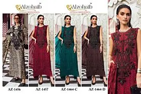 ALZOHAIB DNO 1456 TO 1457 AND 1464 CD CHIFFON DUPATTA WITH OPEN IMAGES
