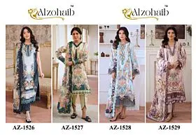 ALZOHAIB AALIYAH VOL 1 COTTON DUPATTA WITH OPEN IMAGES