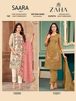 ZAHA SAARA Readymade Pakistani with Open images