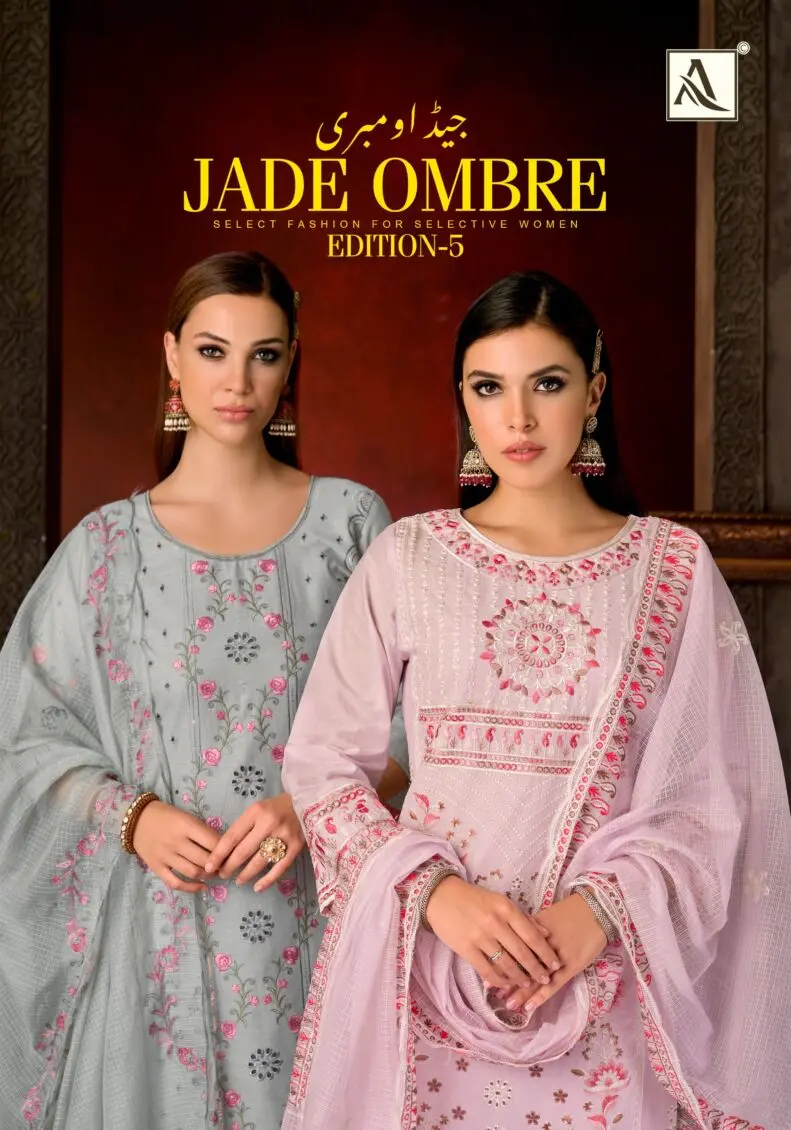 Alok Suit Jade Ombre-5