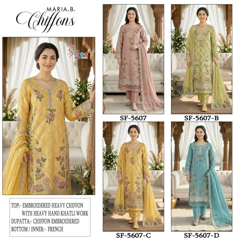 Shree Fab Maria B Chiffons SF 5607