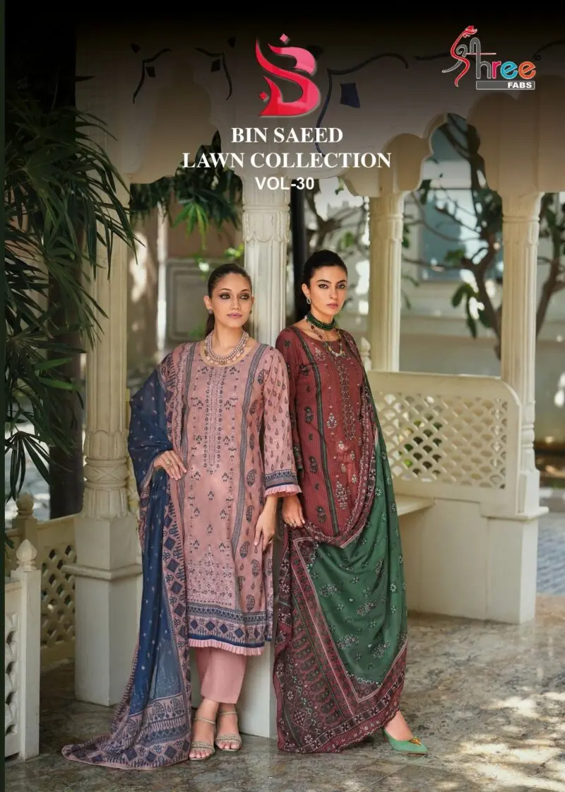 Shree Fabs Bin Saeed Lawn Collection Vol 30