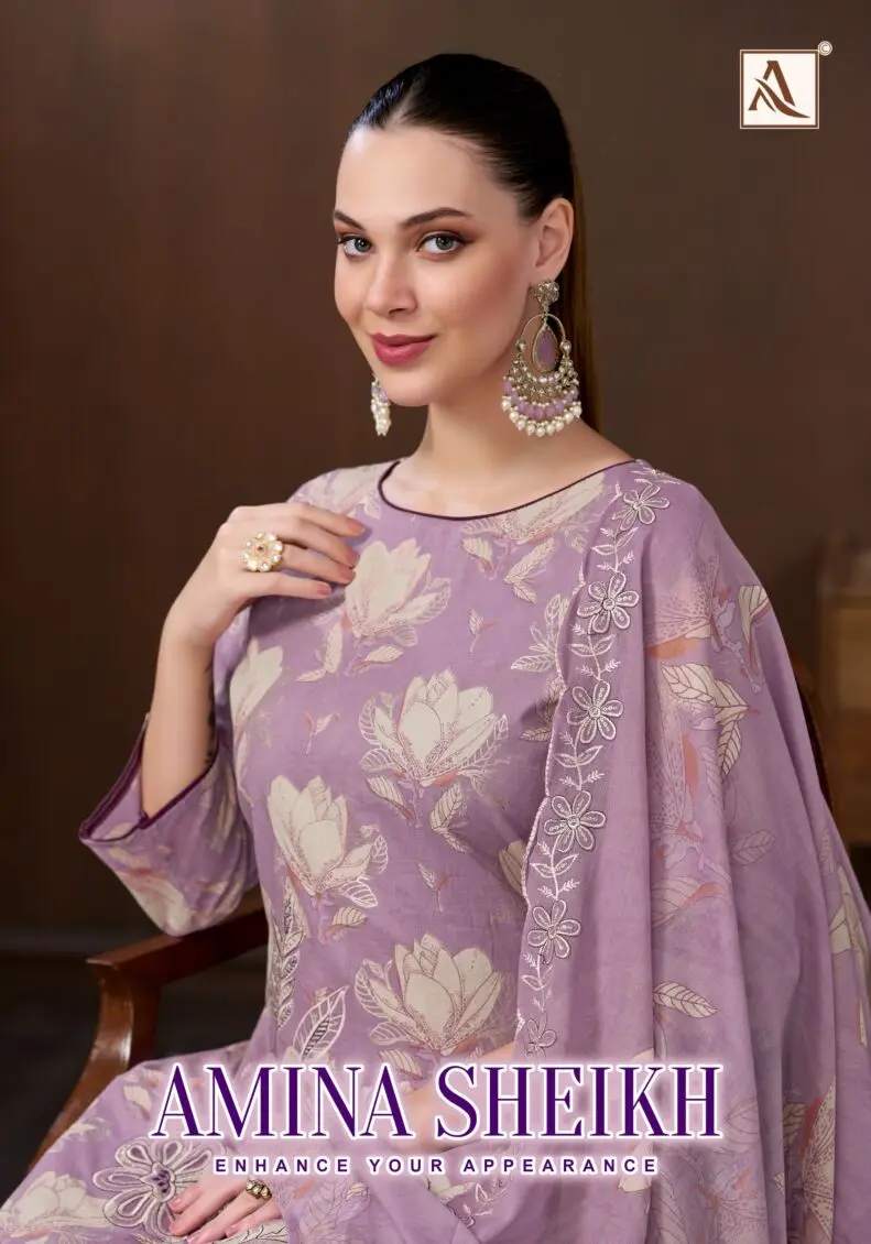 Alok Suit Amina Sheikh Cambric Cotton Suits
