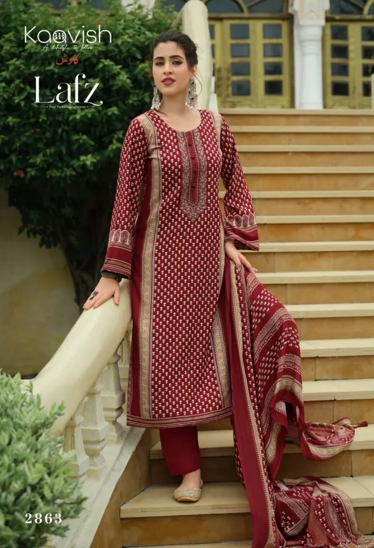 Kaavish Lafz Viscose Pashmina Suits