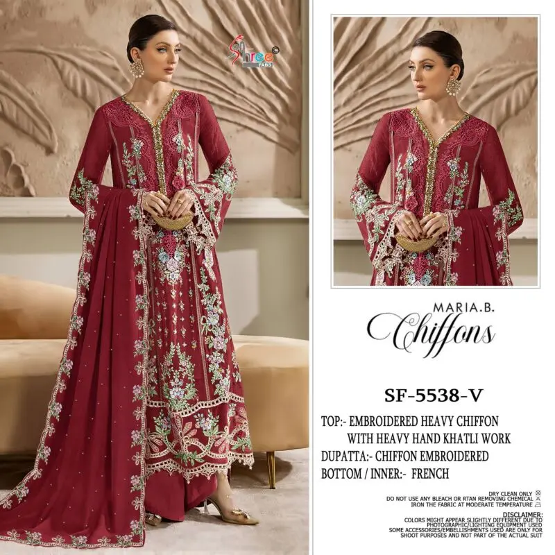 Shree Fabs SF-5538 Embroidered Chiffon Suits