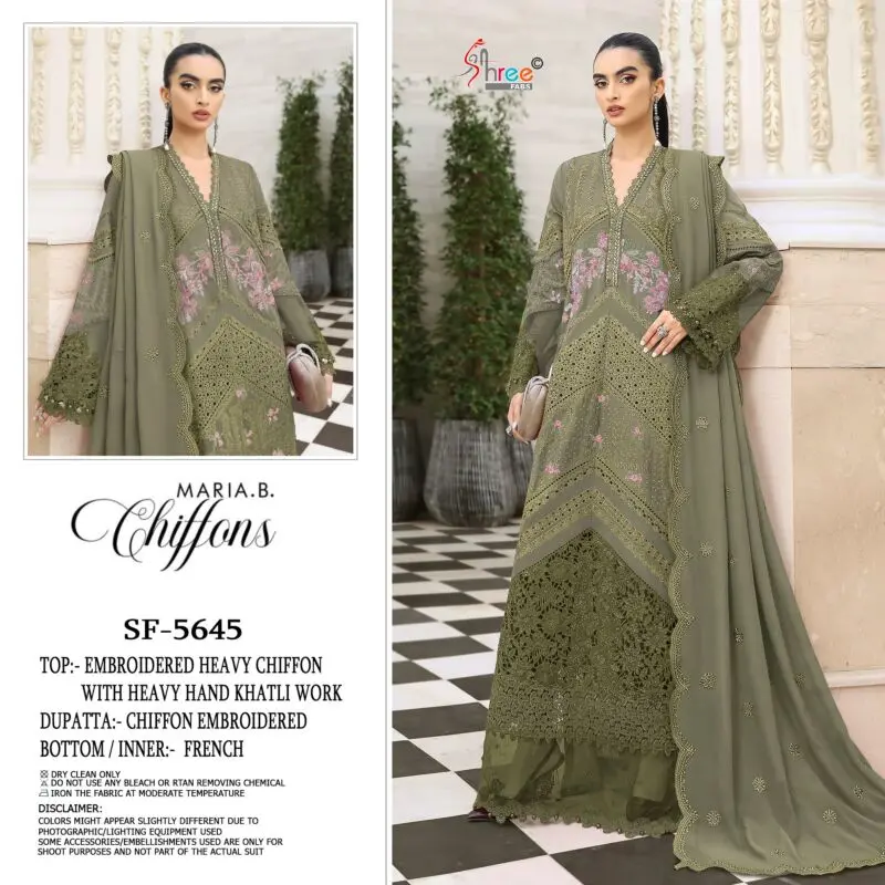 Shree Fabs SF-5645 Hand Khatli Chiffon Suits