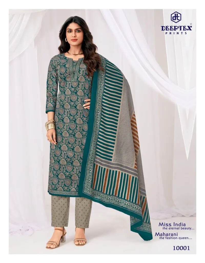 Deeptex Prints Maharani Vol 100 Cotton Suits 2.5m Bottom