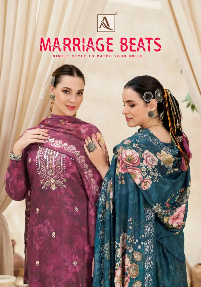 Alok Suit Marriage Beats Viscose Muslin Suits