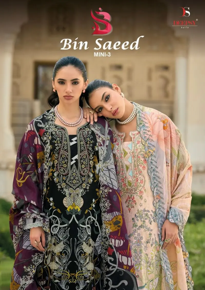 Deepsy Suits Bin Saeed Mini-3 Chiffon Dupatta Unstitched Suits