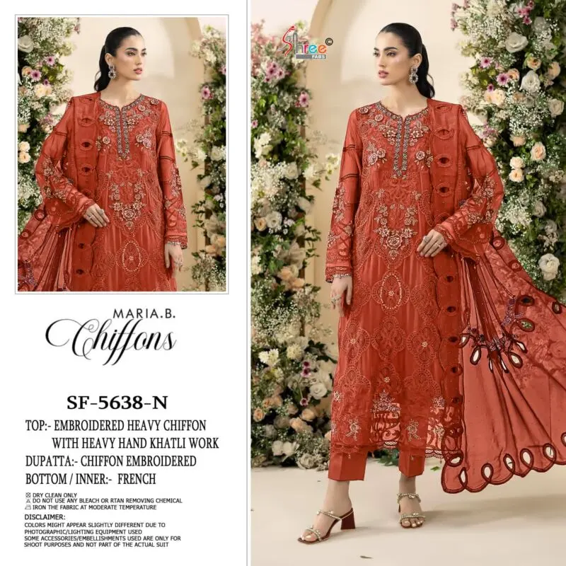 Shree Fabs SF-5638 New Color Chiffon Suits WITH OPEN IMAGES