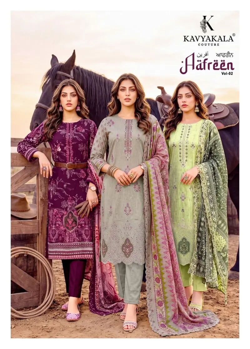 Kavya Kala Aafreen Vol 2 Lawn Cotton Suits