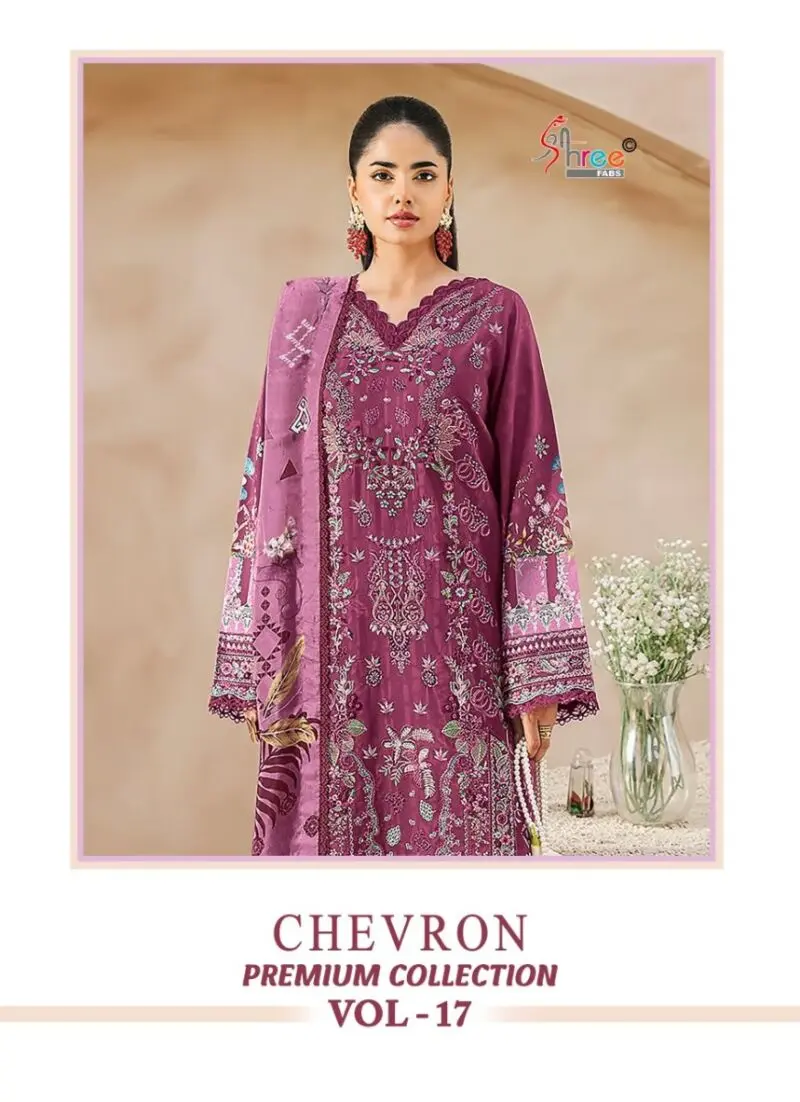 SHREE FABS CHEVRON PREMIUM COLLECTION VOL 17 CHIFFON DUPATTA