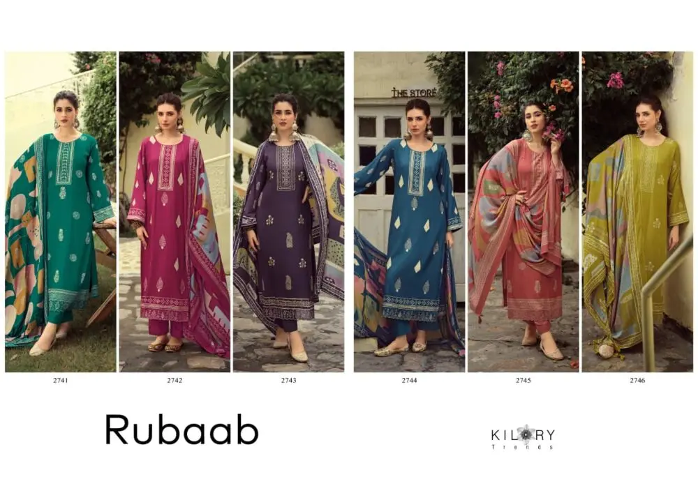 Kilory Trends Rubaab collage showing six designs 2741 to 2746