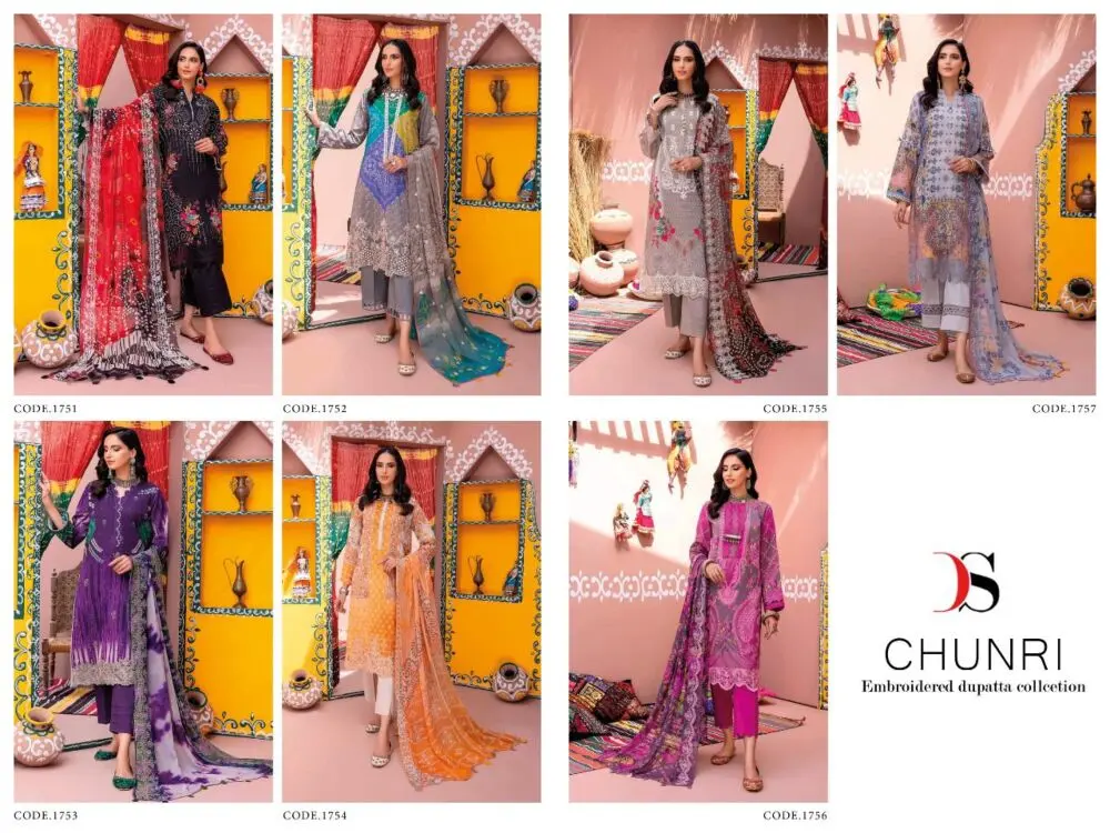 Deepsy Chunri 22 Vol 2 Chiffon Dupatta with Open Images