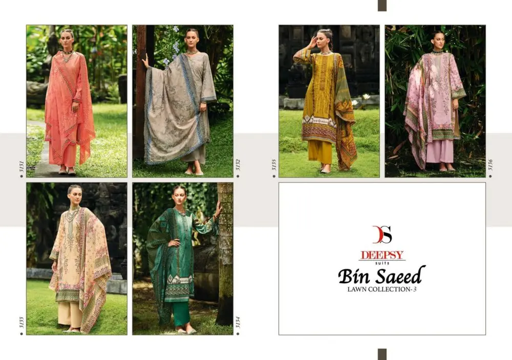 DEEPSY SUITS Bin Saeed lawn 3