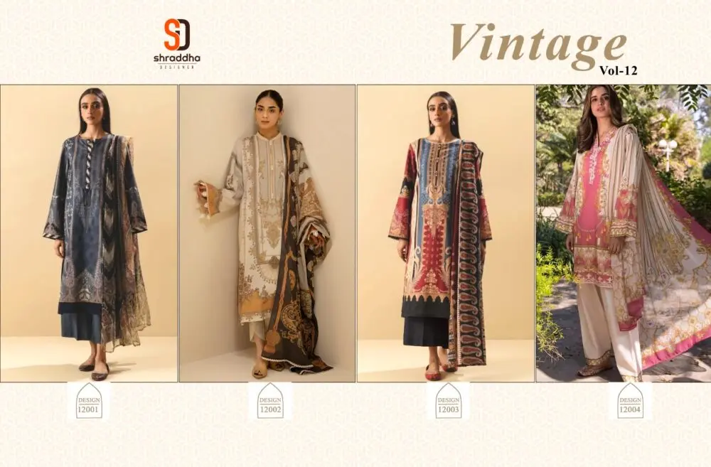 SHARADDHA DESIGNER Vintage vol 12 Chiffon Dupatta
