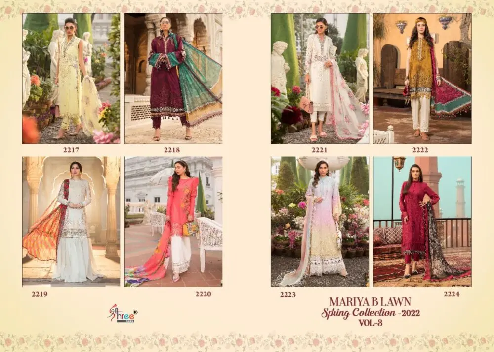 Shree Fabs Maria B Lawn Spring Collection Vol 3 Chiffon Dupatta