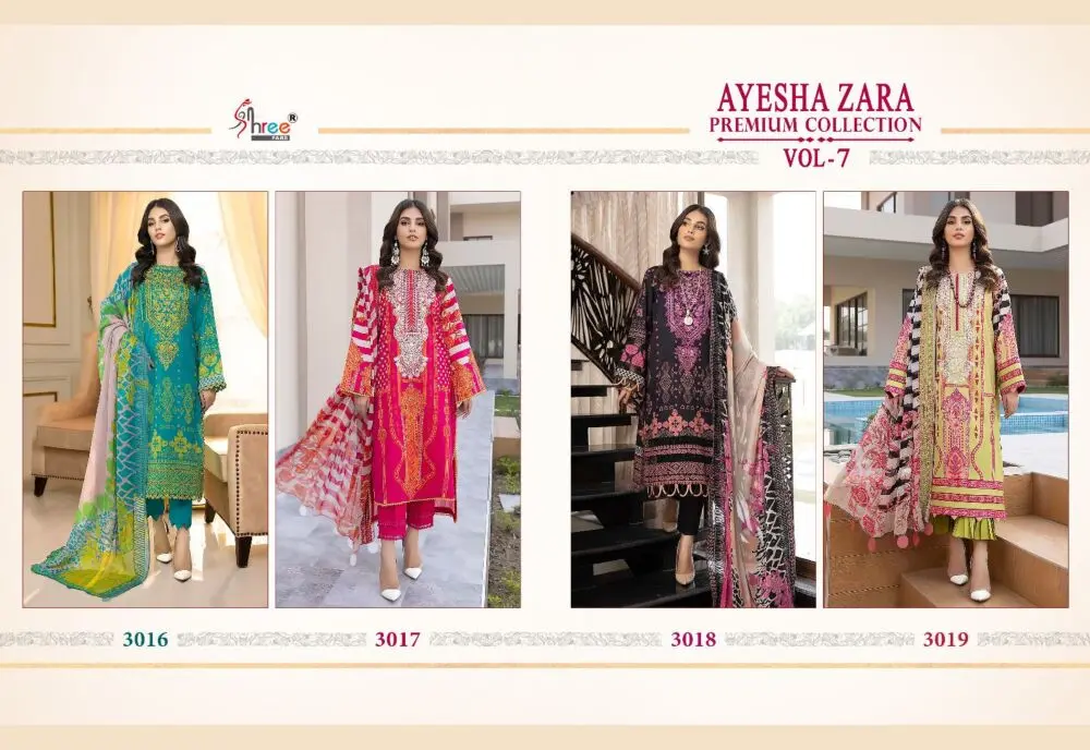 SHREE FABS AYESHA ZARA PREMIUM COLLECTION VOL 7 Chiffon Dupatta