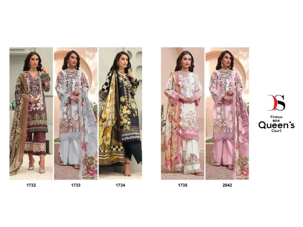 DEEPSY SUITS Best Of Firdous QUEENs Court Chiffon Dupatta