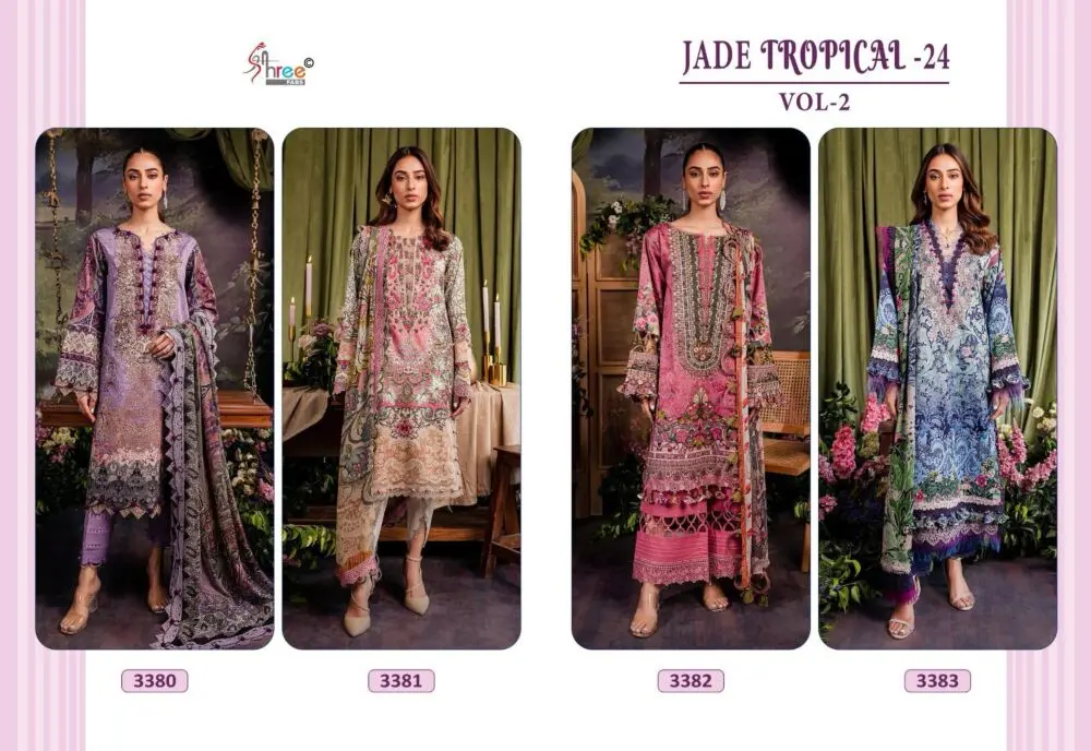 SHREE FABS JADE TROPICAL 24 vol 2 Cotton Dupatta