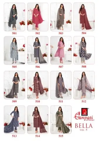 Ganpati Cotton Suit Bella Vol 5 Pant