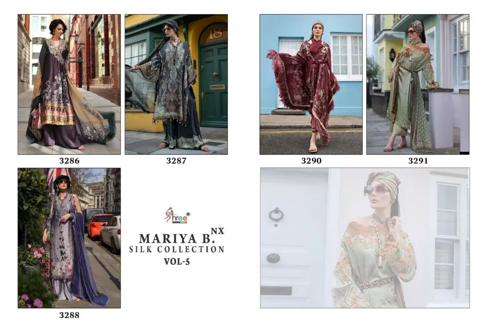 Shree fabs MARIA B SILK COLLECTION vol 5 nx
