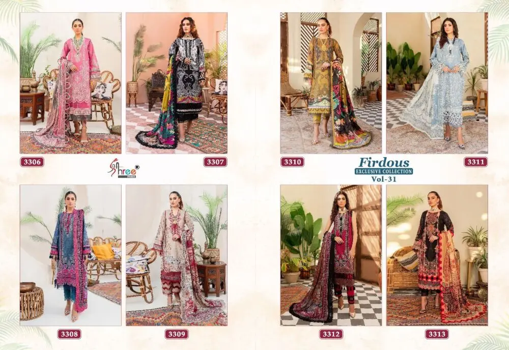 SHREE FABS FIRDOUS EXCLUSIVE COLLECTION VOL 31 Cotton dupatta with open images