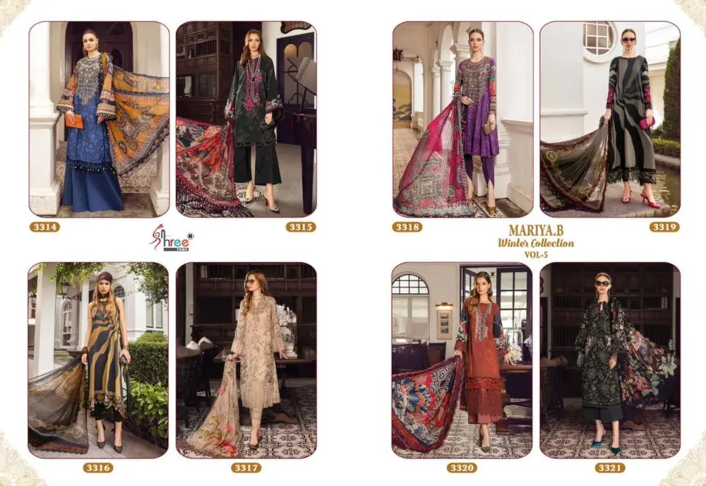 Shree fabs MARIA B WINTER COLLECTION VOL 5 pashmina