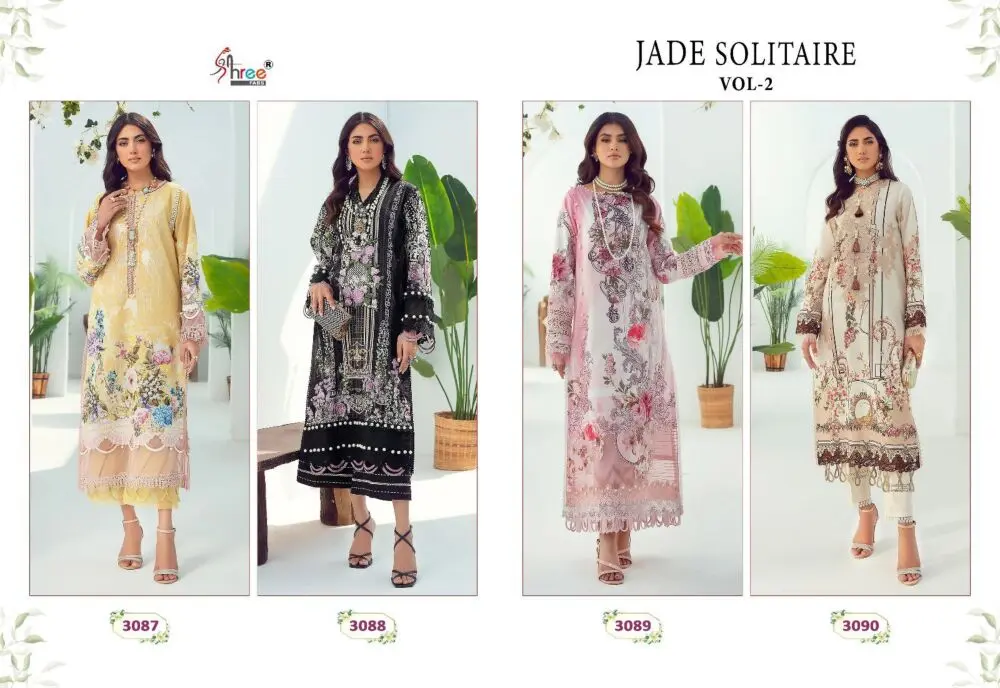 SHREE FABS Jade solitaire vol 2 Chiffon Dupatta